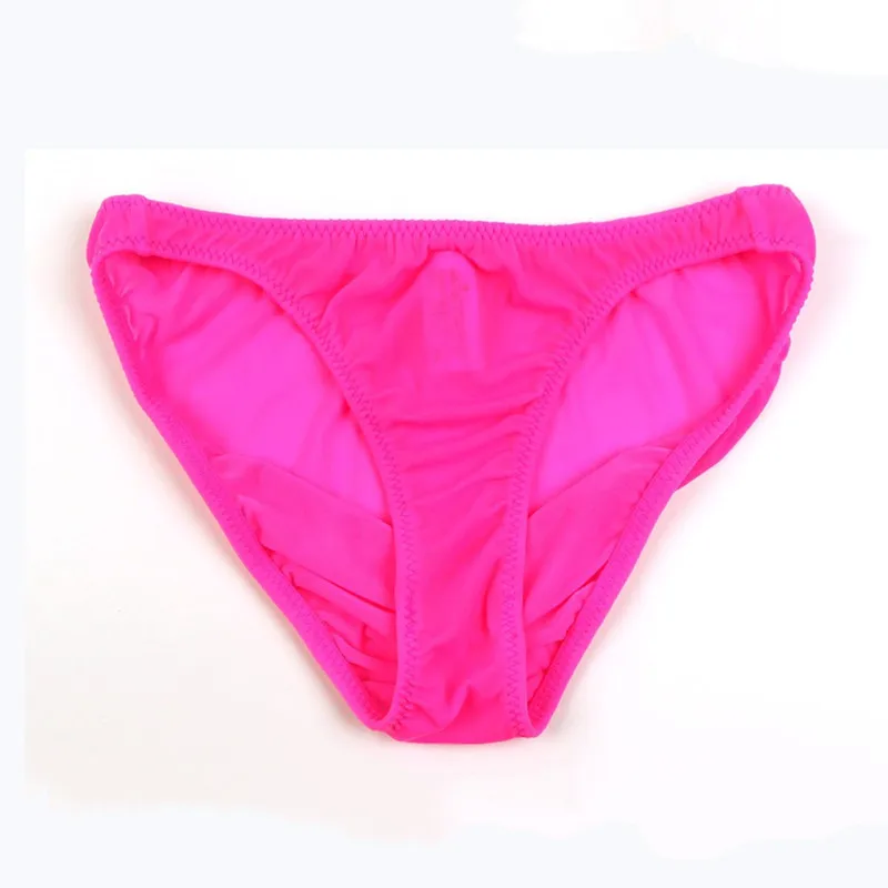 Men Low Rise Ice Silk Brief High Cut Leg Openings Soft Stretchy Nylon Breathable Smooth Lightweight Daily Casual Male Underpants