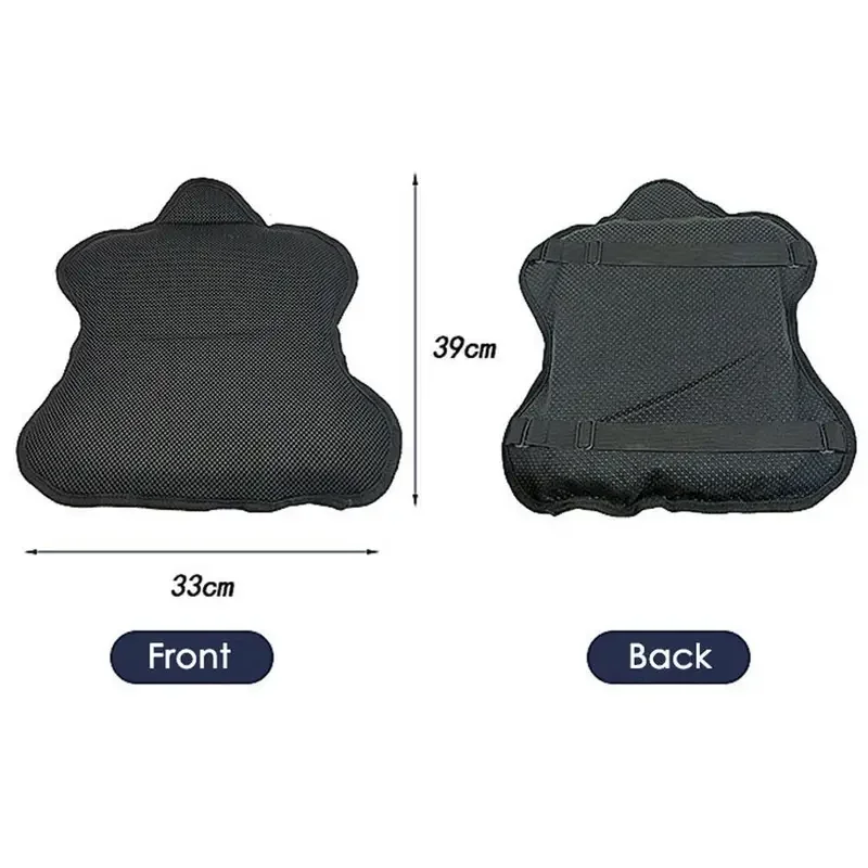 Motorcycle Gel Seat Cushion Breathable Heat Insulation Air Pad Cover Anti Slip Sunscreen Seat Cover Shock Absorption Four Season