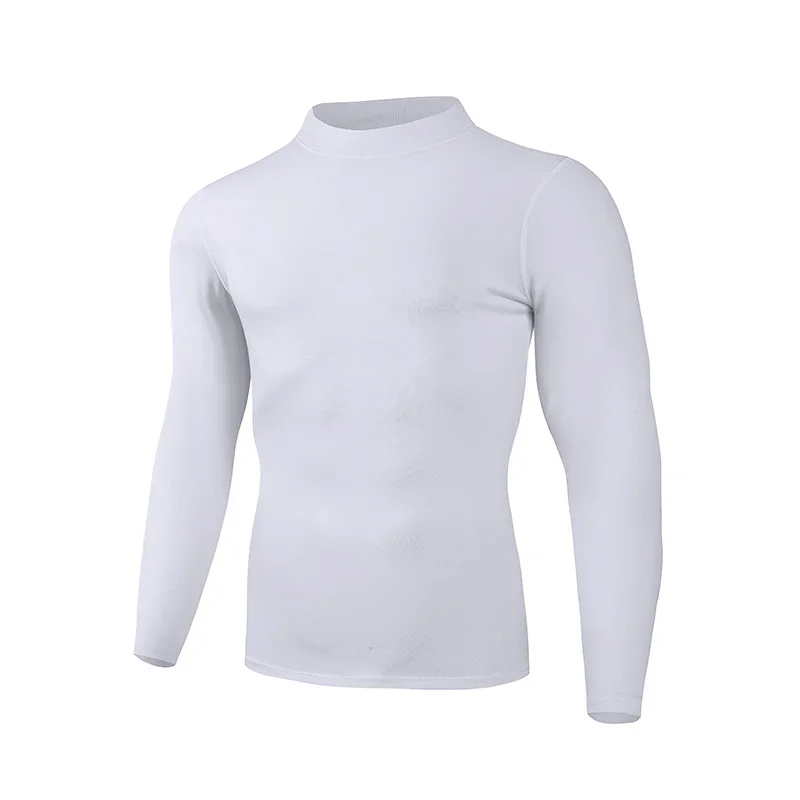 

Весенне-осенний гольф со средней высотой шеей и длинными рукавами, спортивный повседневный ледяной шелк, быстросохнущий базовый слой с защитой от ультрафиолета