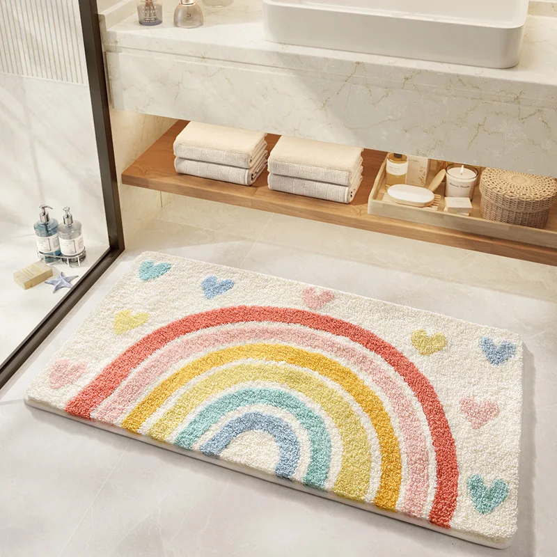 VIKAMA Badezimmer-Bodenmatte – hochsaugfähige und rutschfeste Matte – Eingangsteppich des Badezimmers – Heimdekoration – Detail 2