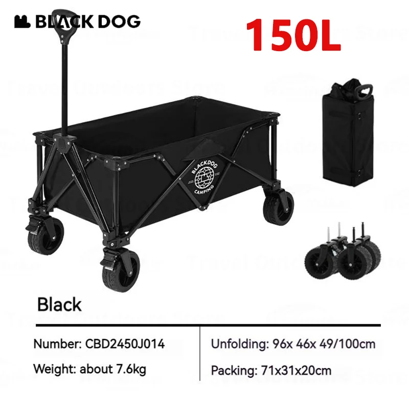 Naturehike Camping Trailer Trolley Cart equipment Foldable Wagon Large Outdoor Glamping Capacity supplies multitool Storage Box