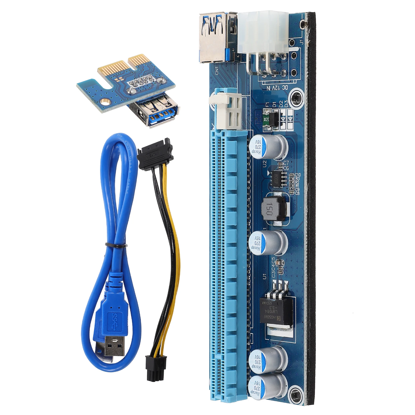 

-E to PCI-E x16 Graphics Card Extender 60cm Blue Cable for Laptops External GPU Pcie Riser Gaming Laptop Expansion