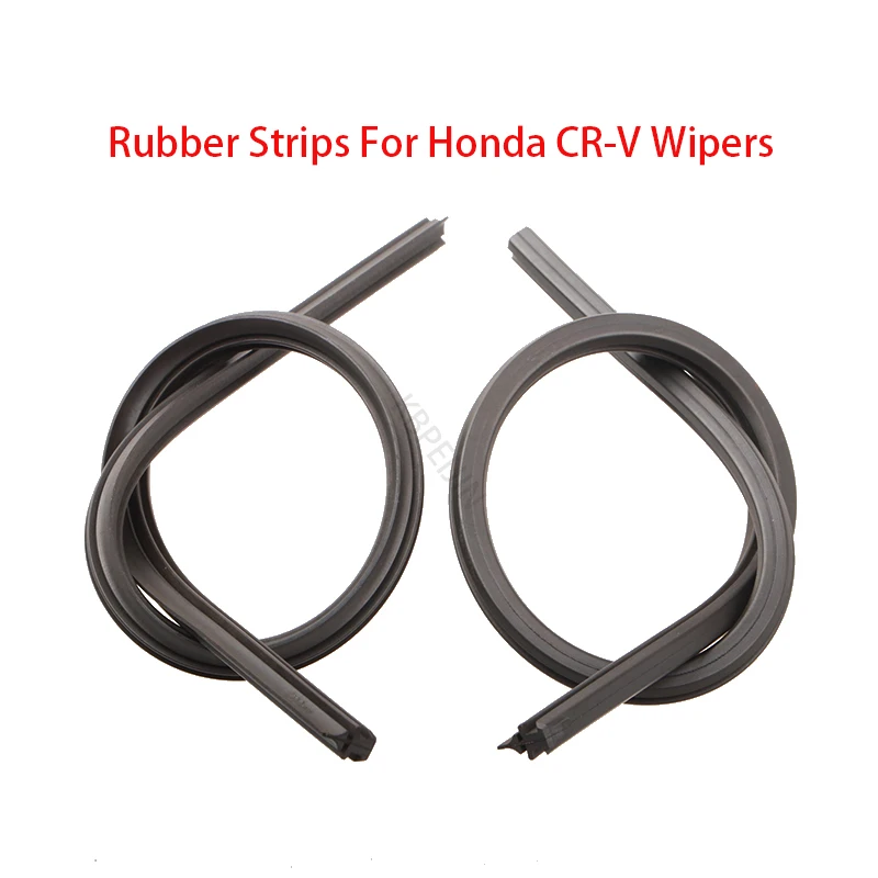 Tiras de borracha para Honda CR-V Wiper, limpadores de pára-brisas dianteiro do carro, refil, acessórios, 1 conjunto