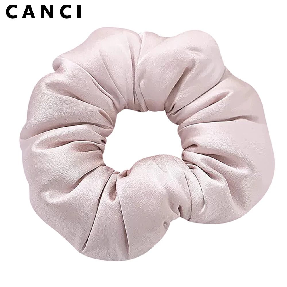 100% Pure Mulberry Silk Large Pillow Scrunchies Clouds Pillow Sleep Hair Bands Cotton Filling for Women Girls 30 Momme 6CM