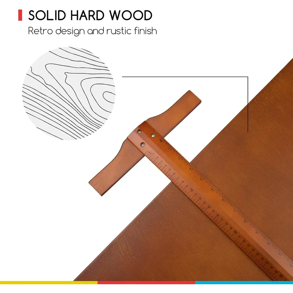 طاولة صياغة خشبية كبيرة جدًا وبراز صياغة خشبية #4