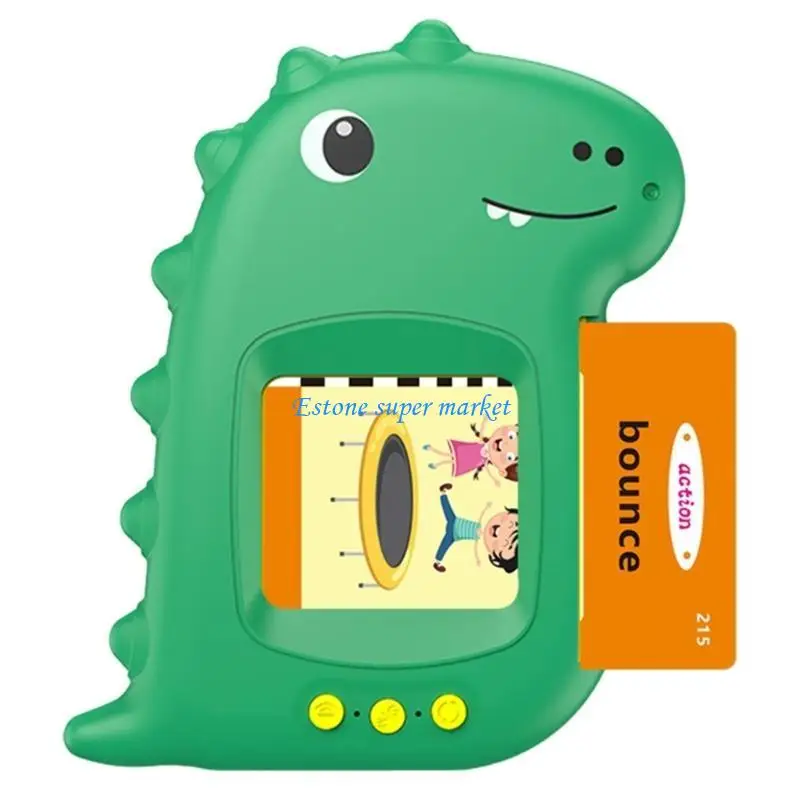 آلة قراءة للأطفال 090B مزودة ببطاقات فلاش ناطقة، أداة تعليمية تفاعلية لقراءة اللغة الآلية