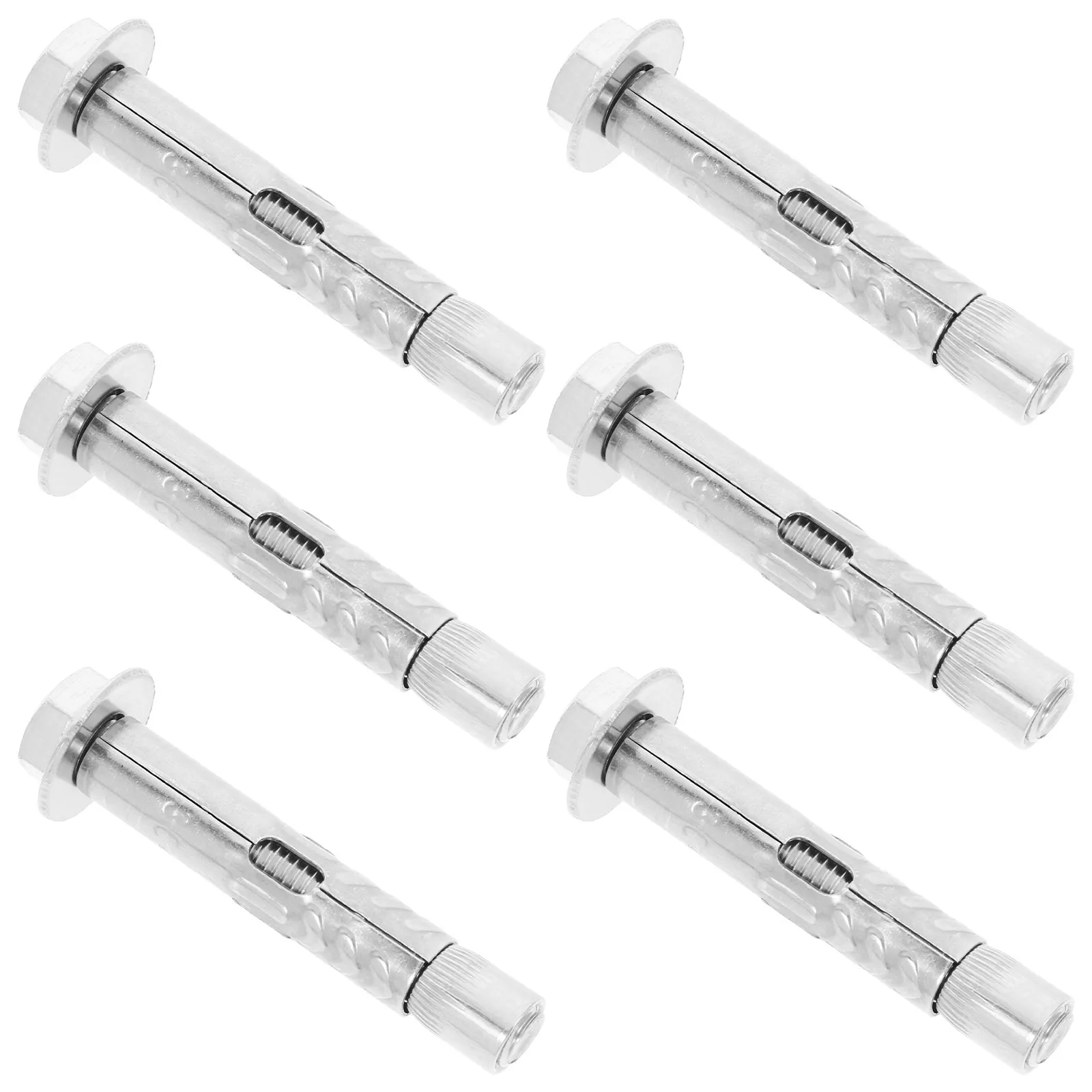 6Pcs Heavy Duty Expansion Screw Anchors with External Nuts for Concrete Brick Wall Mounting M8x60 Expansion Screw Bolt