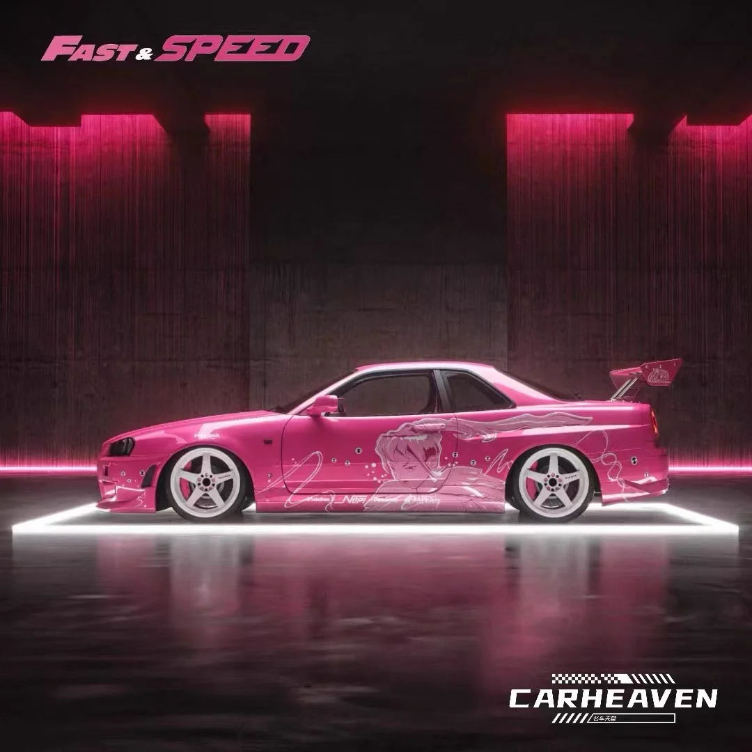 車の合金スカイライン,高速,GT-R r34 z-tune,1:64 - AliExpress 26
