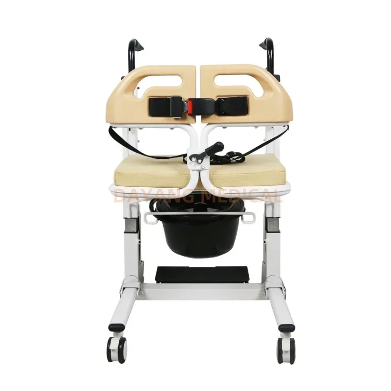 Electric Transfer Lift Commode Chair Carbon Steel Wireless Remote Control Waterproof Bath Chair for Disabled Elderly Patient