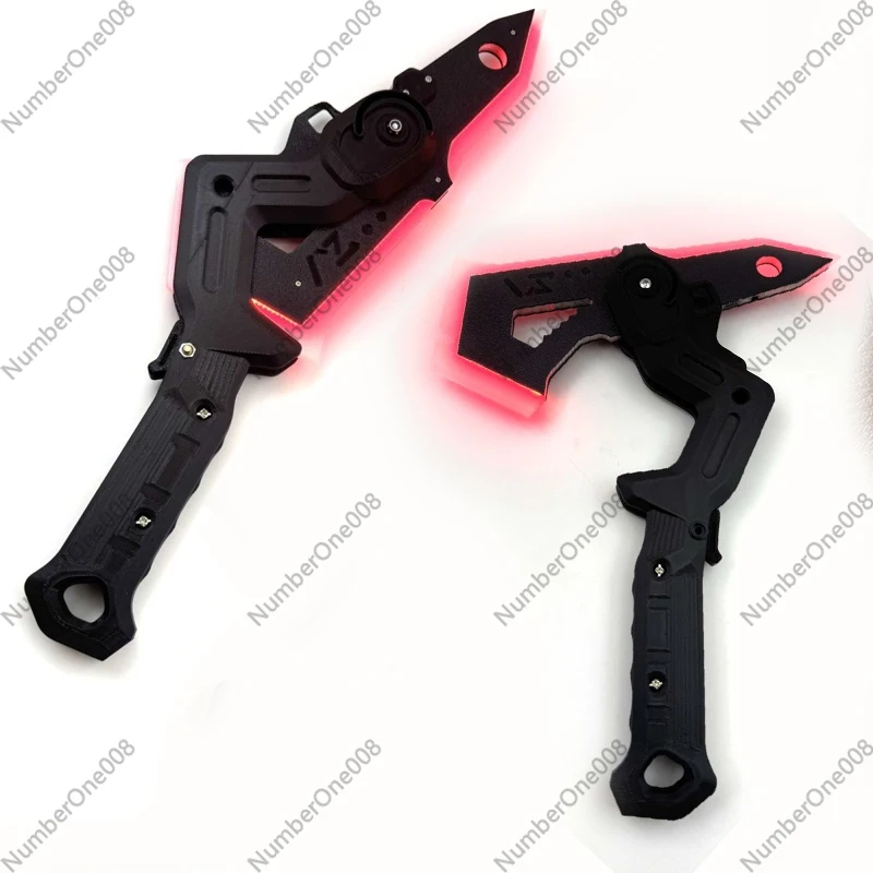 Deformable Mechanical Sword Axe Folding Luminous Cosplay Toy Model Outdoor Creative Portable EDC Tool