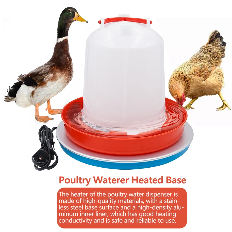 1 Pcs Poultry Drinking Water Constant Temperature Base, Safe and Durable Poultry Waterer Drinker Heated Base, Farming Equipment