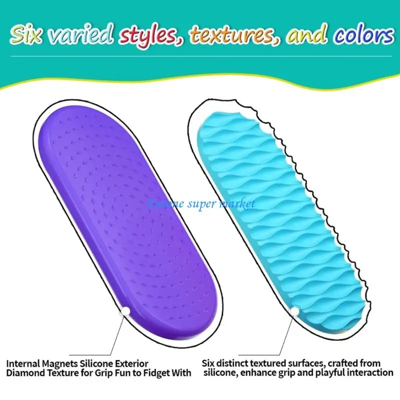 090B Assorted Silicone Sensory Magnet Sliders Easy to Grip for Children Needing Sensory Stimulation