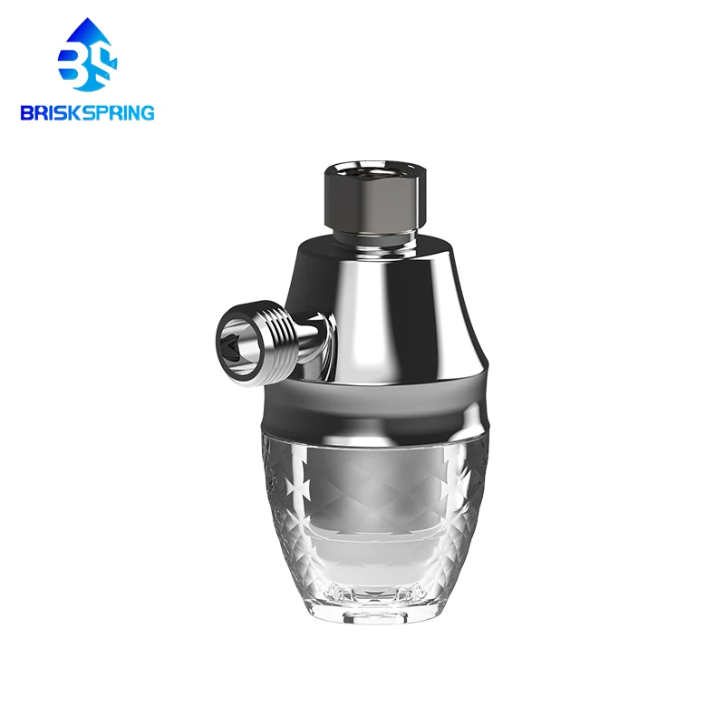 Briskspring Advanced 2 في 1 فلتر مسبق للمياه مضاد للمياه، منقي مياه الصنبور المنزلي يزيل الشوائب ويمنع مقياس الكلس