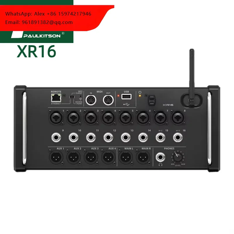 

Paulkitson XR16 Digital Mixing Console 16-Channel Metal Audio Console Mixer Sound System Sound Mixer