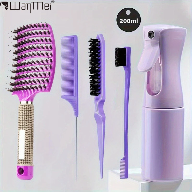 

WANMEI распылитель, расческа для волос, массажная расческа для кожи головы, расческа из щетины кабана, расческа для влажных вьющихся волос, щетка для распутывания волос, инструмент для укладки волос