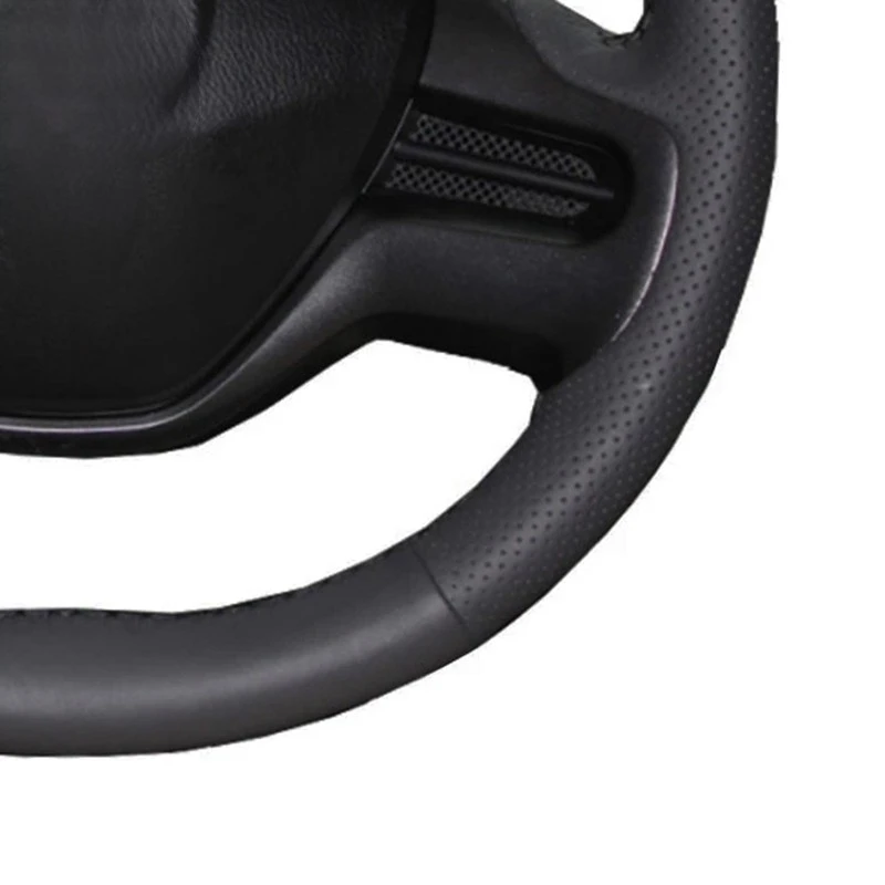 Car Steering Wheel Cover No-Slip Black Artificial Leather Braid For Honda Civic Civic 8 2006-2011 (2-Spoke) Car Accessories