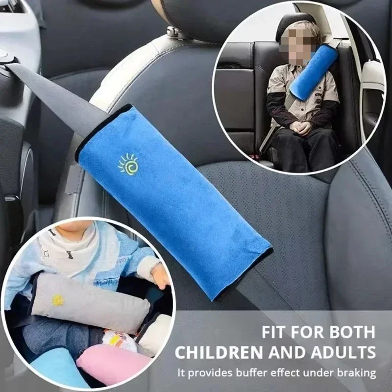 1Pcs Car Seat Headrest Pad Child Safety Shoulder Support​​ ​​Soft Cotton Pillow​​ Anti-Slip Design for Babies Toddlers Travel