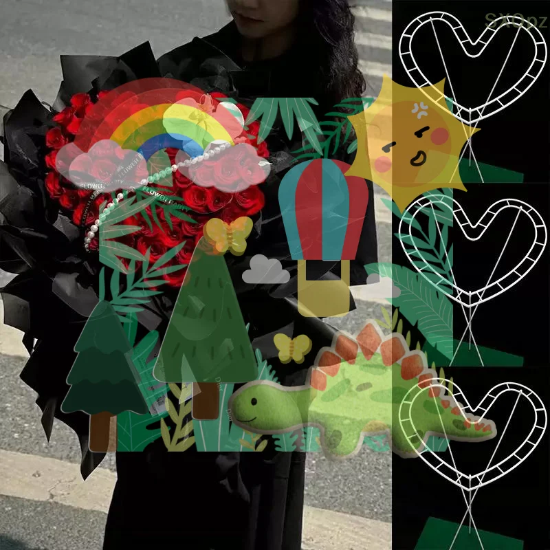 

Набор инструментов для самостоятельного создания цветочных композиций с аксессуарами для упаковки букетов в романтическом стиле, а также набор держателей для ваз.