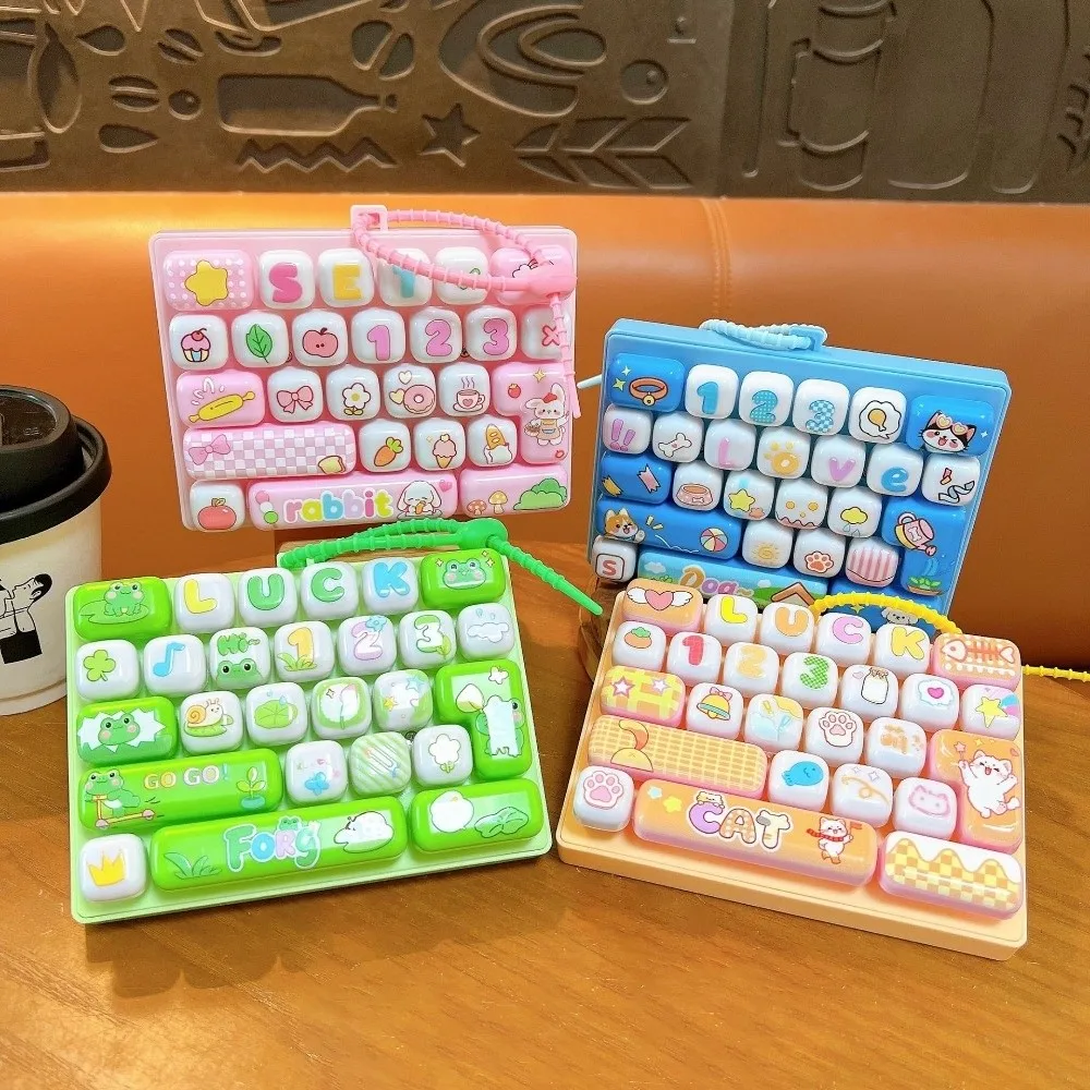 26 Key 26 Key Keyboard Keychain Small Gift Bag Hanging Ornament Mini Keyboard Pendant Cartoon Plastic Button Fidget
