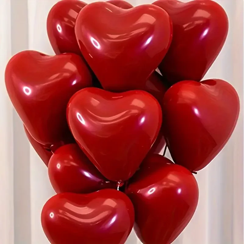 10-200 قطعة بالونات احباط القلب الأحمر نفخ بالون الهيليوم لتقوم بها بنفسك حفلة عيد ميلاد الحلي لهدايا حفلات الزفاف في عيد الحب #4