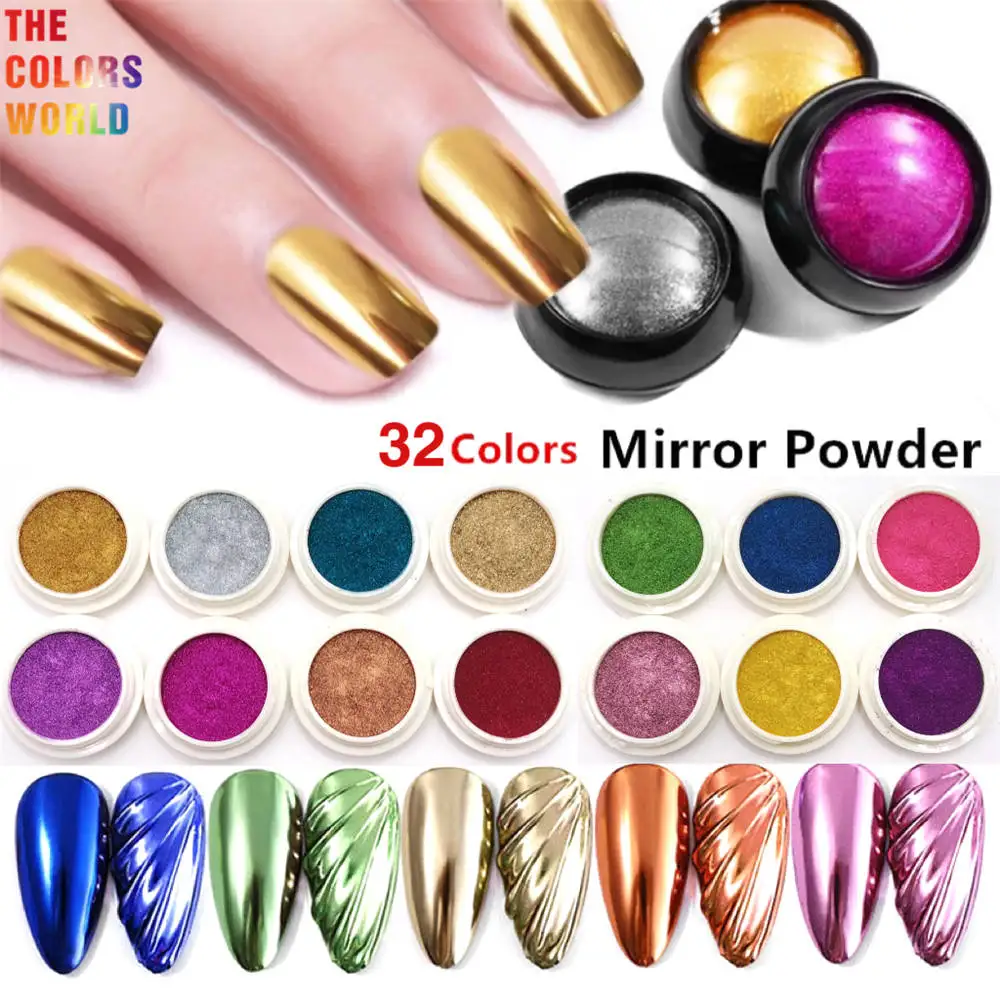 

TCT-795 Pearl Mirror Nail Powder Colorful UV Gel Polish Chrome Dust Decor Nails Art Pigment Metallic Auroras Effect Manicuring