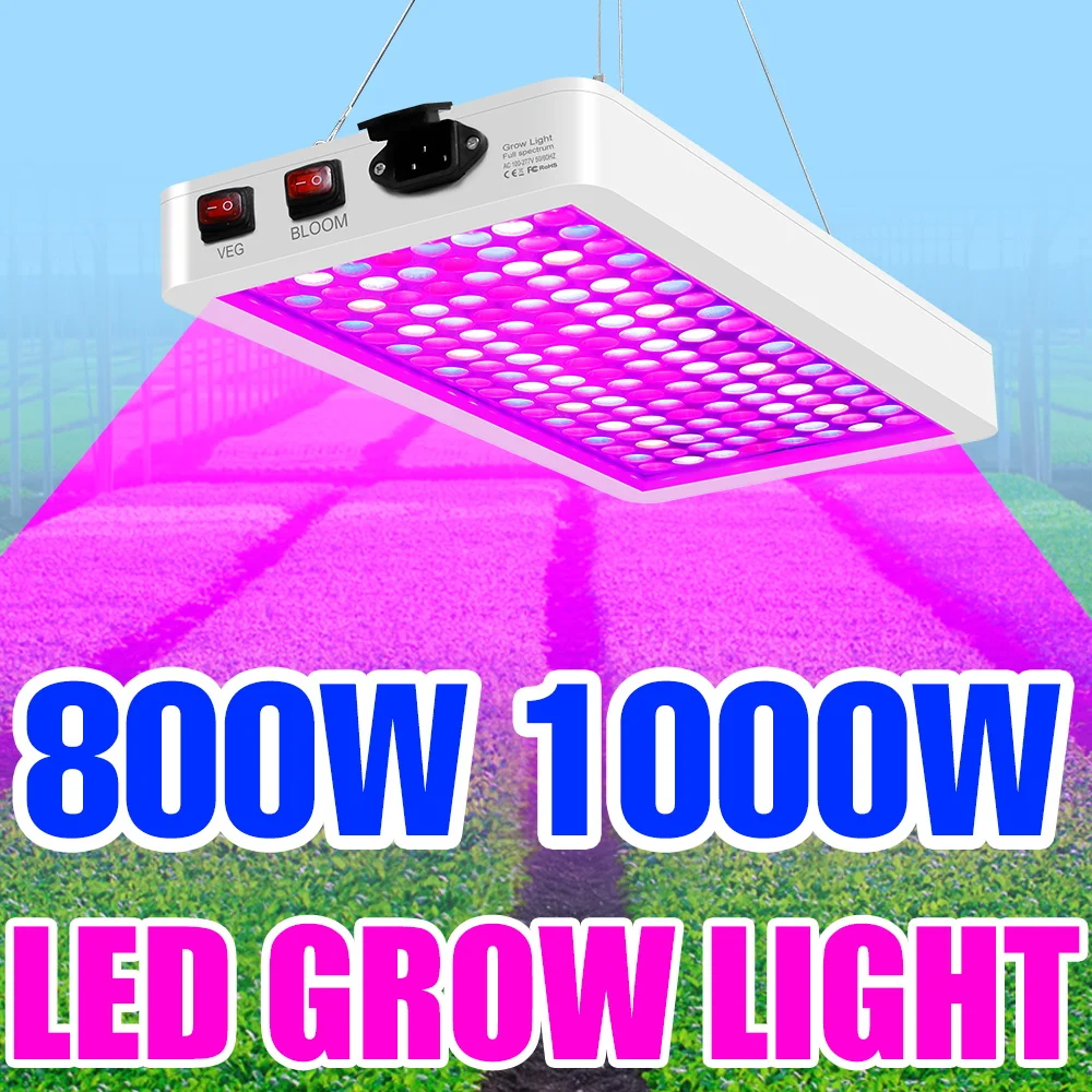 

1000 Вт 800 Вт светодиодные лампы для выращивания растений, полный спектр, квантовая доска, гидропоника, выращивание растений, ИК-УФ-лампа, палатка для роста в помещении, заполняющее освещение