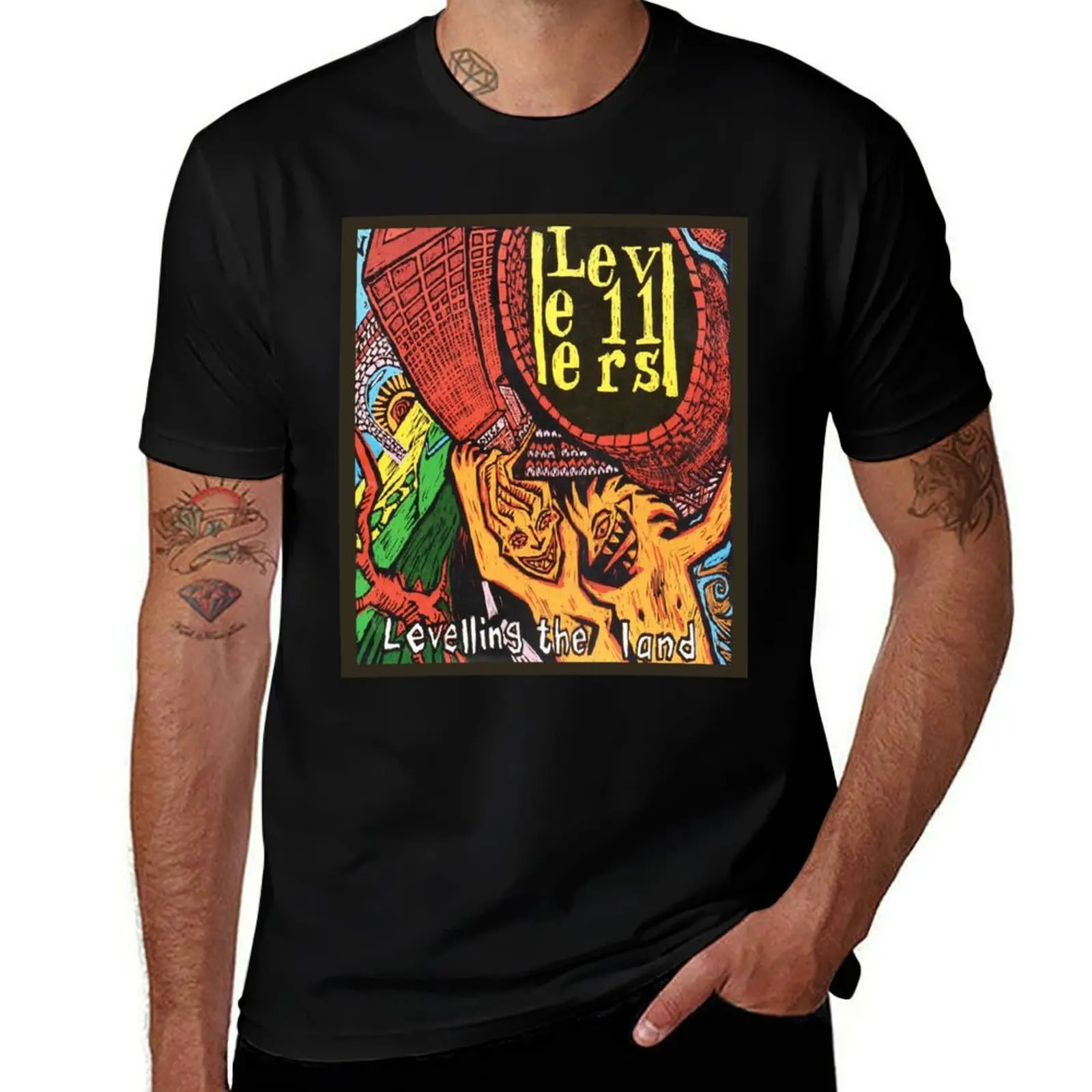 

levelling the land levellers T-Shirt vintage t shirts graphics man clothes mens t shirts top quality