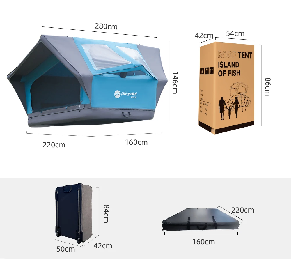 

Soft Shell Rooftop Tent with 90 180 270 Degree Car Roof Side Tent Awning for SUV and Truck Convenient Car Rooftop Tent