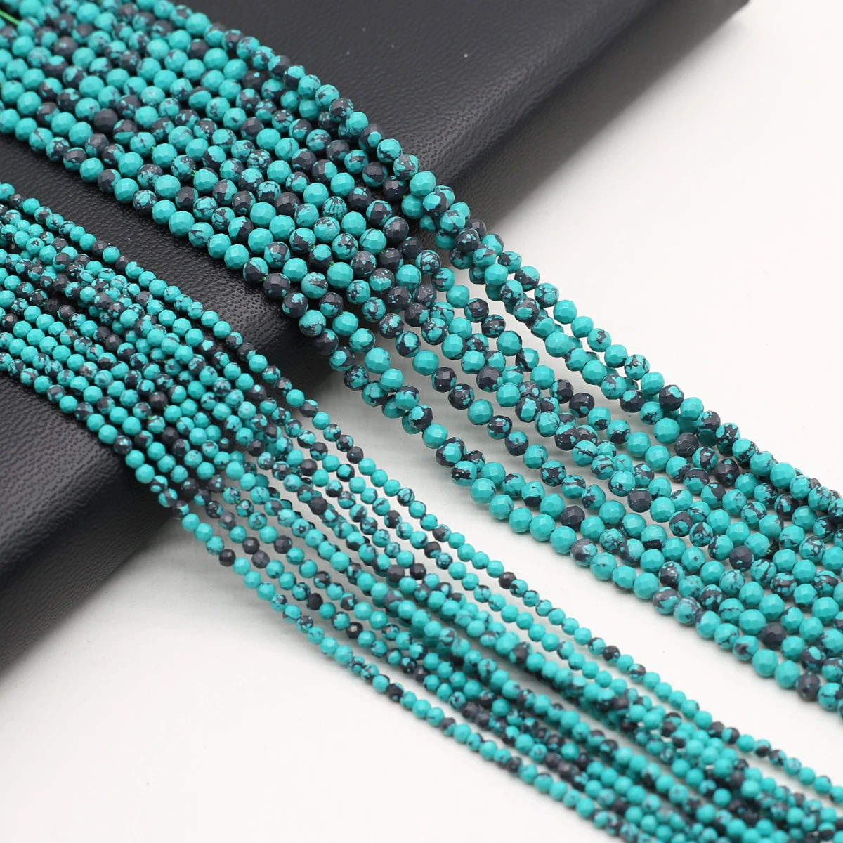 Natural Stone Beads Small Section Bead Turquoise 2 3 4mm Loose beads for Jewelry Making DIY Bracelet Necklace Length 38cm