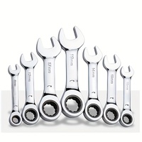 Reversible Combination Short Handle Wrench,Short Handle Combination 72-tooth Ratchet Wrench Repair Tool