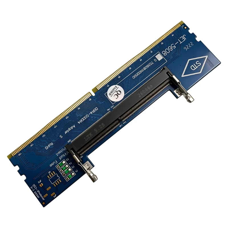 NEW JET‑5608 Laptop SO‑DIMM DDR4 To Desktop DDR4 RAM Adapter Card Virtual Fuse Protection Laptop SO‑DDR4 Memory Converter Tester