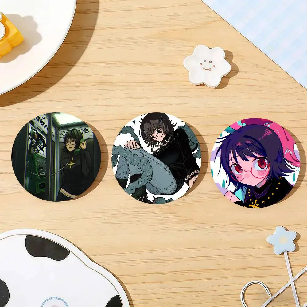 Shizuku Murasaki Anime H-hunter X Hunter Badge Tinplate Meme Round Brooch For Hat Bag Creative Lapel Jewelry Accessories Gifts