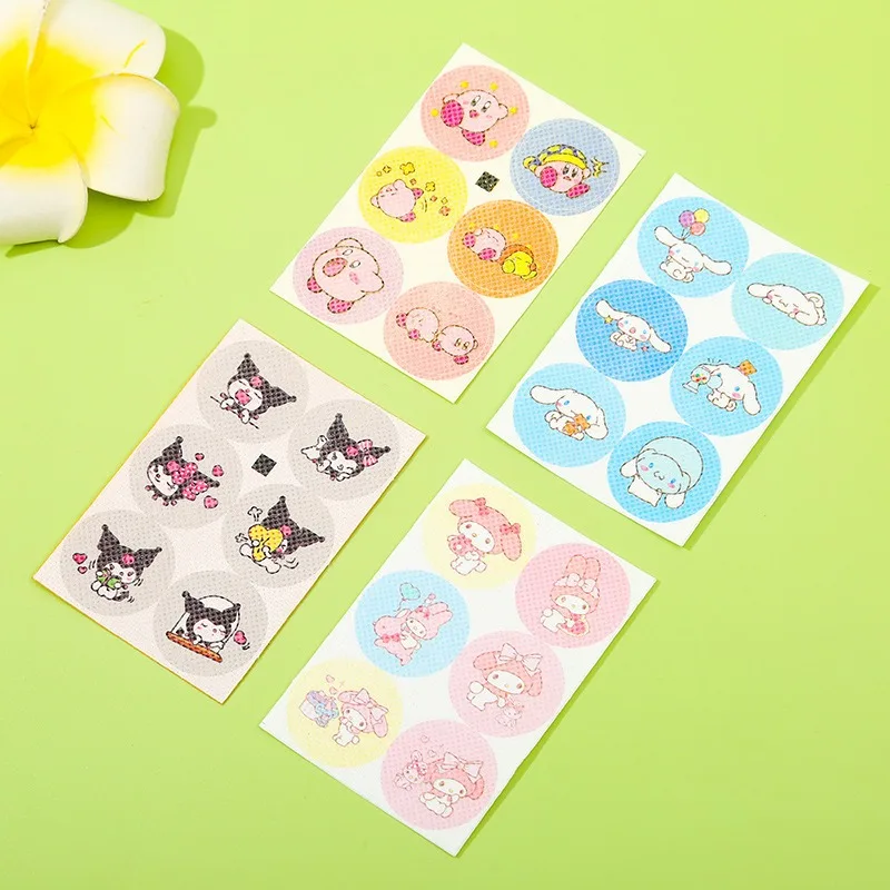 Sanrio Kitty Kuromi 12/16/19pcs Lightweight mosquito stickers for outdoor mosquito stickers for children, women, and men