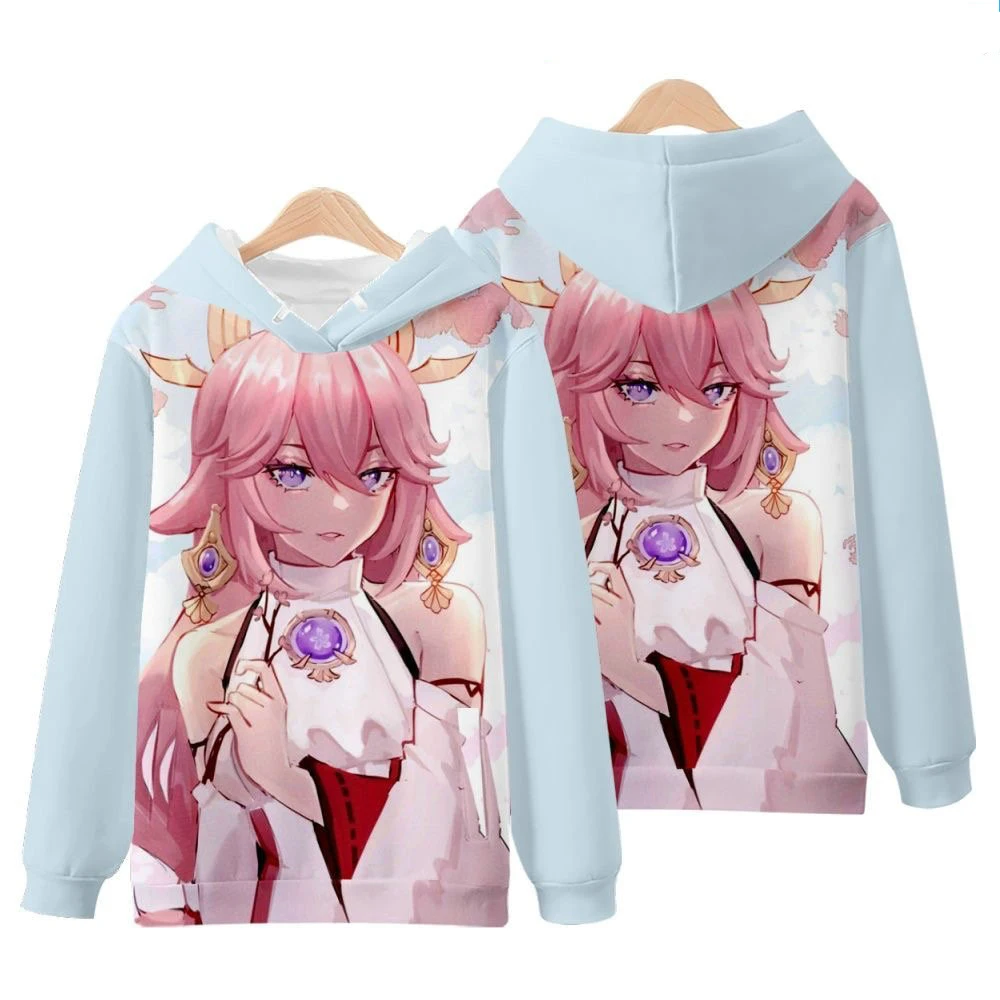 

Genshin Impact Yae Miko Kamisato Ayato Fashion Kids Pullover 3D Print Men Women Hoodies Streetwear Sweatshirts Oversized Hoodie