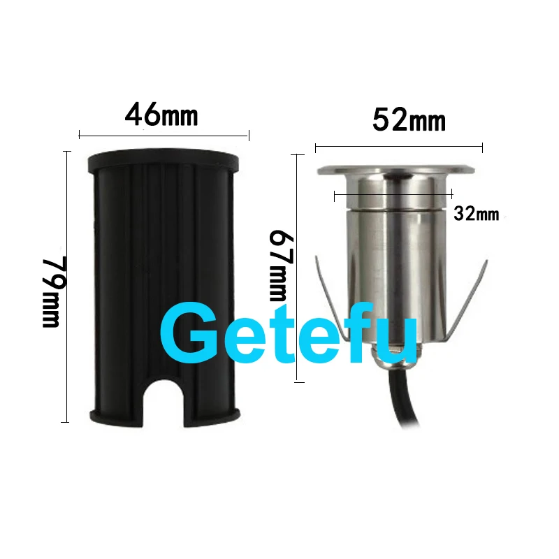Komplett aus Edelstahl, 3 W, LED-Untergrundleuchte, Bodenleuchte für Garten, Weg, Stehlampe, für den Außenbereich, vergrabene Hoflampe, Landschaftsleuchte – Detail 6