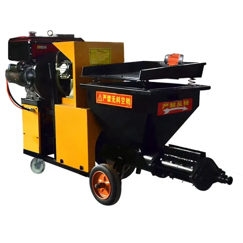 Diesel Plastering Cement Mortar Spraying Machine with Pump and Motor New and Used with Good Price for Home Use construction cont