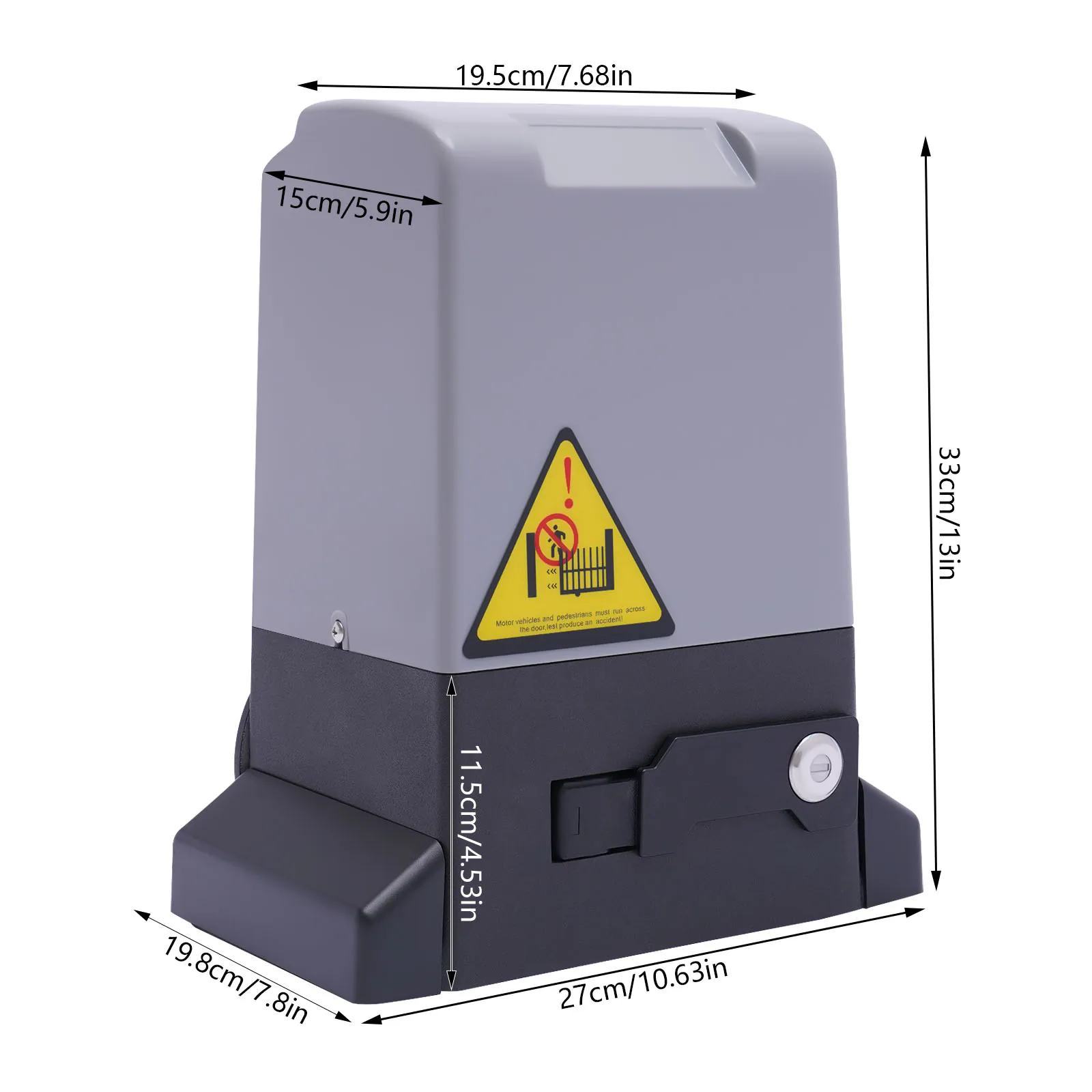 Abridor de puerta eléctrico deslizante de 750W, Kit de Motor eléctrico automático silencioso con Control remoto y llaves, máximo 1600kg, 1400RPM