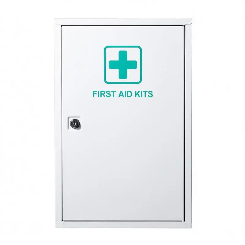 Three-Layer Medical Storage Box 15 x 12.25 x 4.6 Inches For Office School Warehouse, 1000 Pieces Large Capacity Wall Mounted Medicine Cabinet OSHA ANSI 2015 Class A Compliance Industrial Emergency Metal Med Case