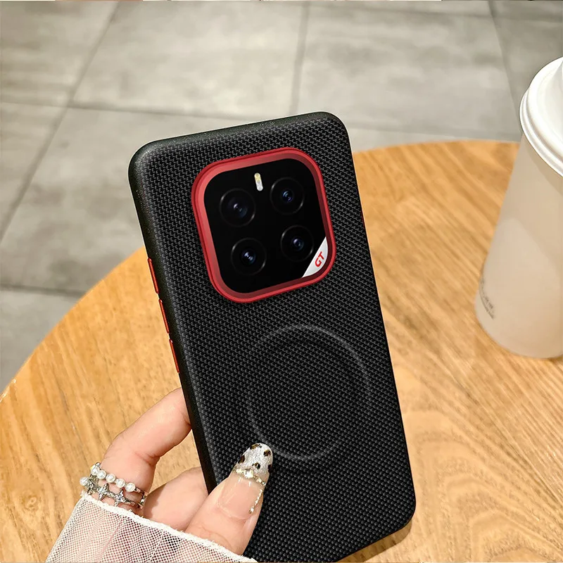 

Для Honor GT Pro магнитный чехол ELVEV с защитой от отпечатков пальцев, жесткий чехол из искусственной кожи из искусственной кожи с защитой от падения