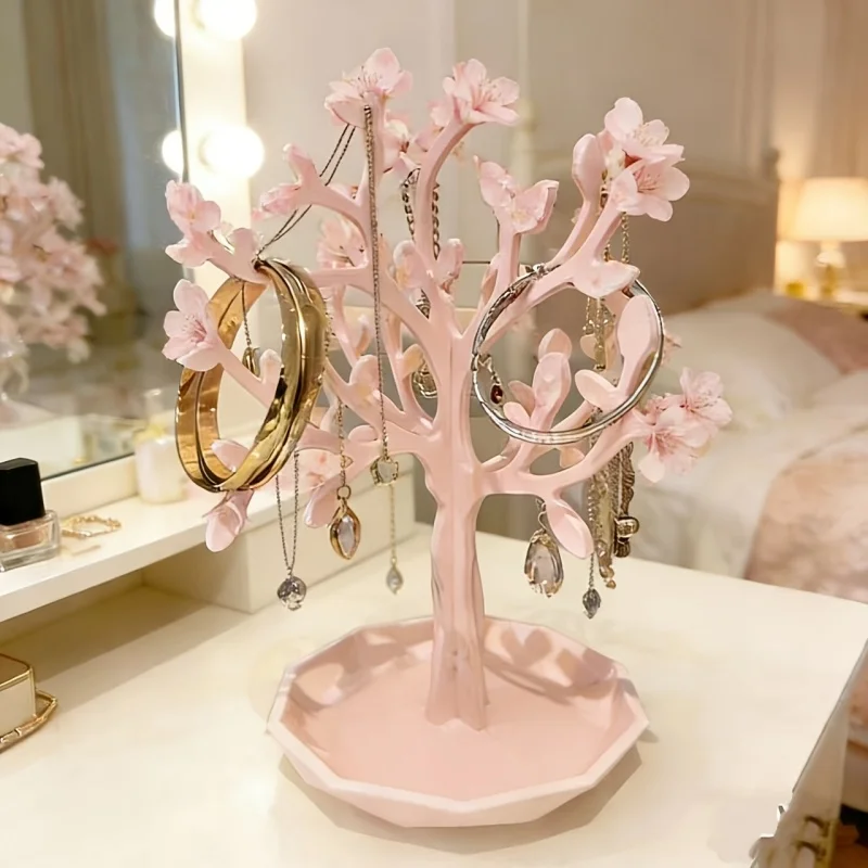 1Pcs Tree‑Shaped Jewelry Rack Stand Jewelry Tray Earrings Necklaces Rings Bracelet Watch Display Organizer Storage Holder Gifts view 4