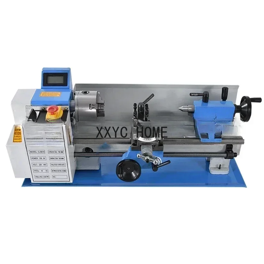 

New 0618 110V/220V Mini Lathe Machine Benchtop Metal Lathe Tool Household DIY Small Stainless Steel Lathe Metal Processing