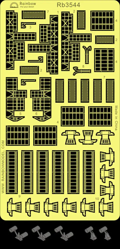 Rainbow PE 1/350 IJN Depth Charges Frames[1PE, 5 Resin parts] RB3544