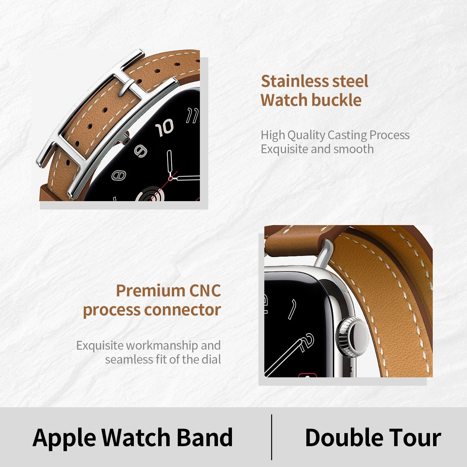 New Double Tour Hapi Attelage Band For Apple Watch Ultra 3 2 Strap Series 11 10 9 8 7 6 5 Se 3 42MM 45MM 46MM 49MM