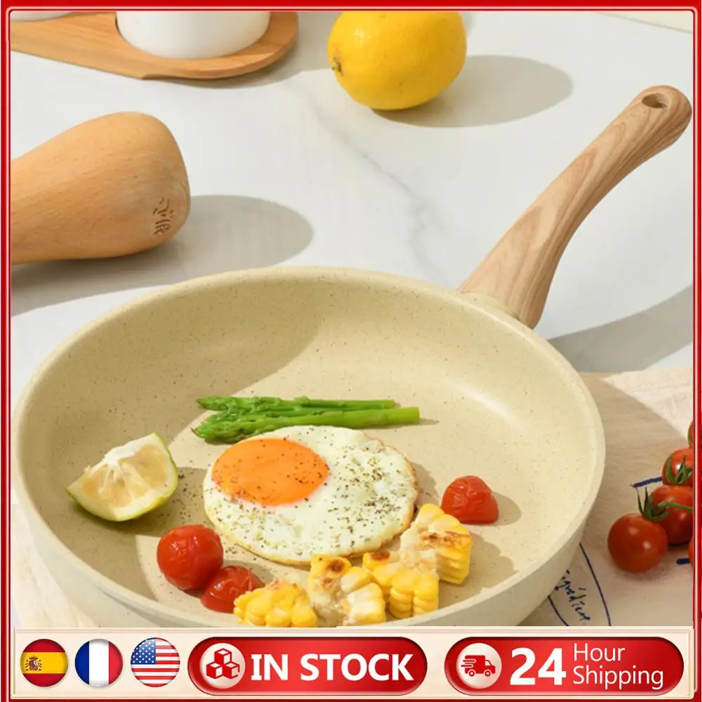 

Nonstick Frying Pan Skillet with Lid Omelet Pan PFOA/PFAS/PTFE Free Fry Pan Heat Resistant Handle for Induction