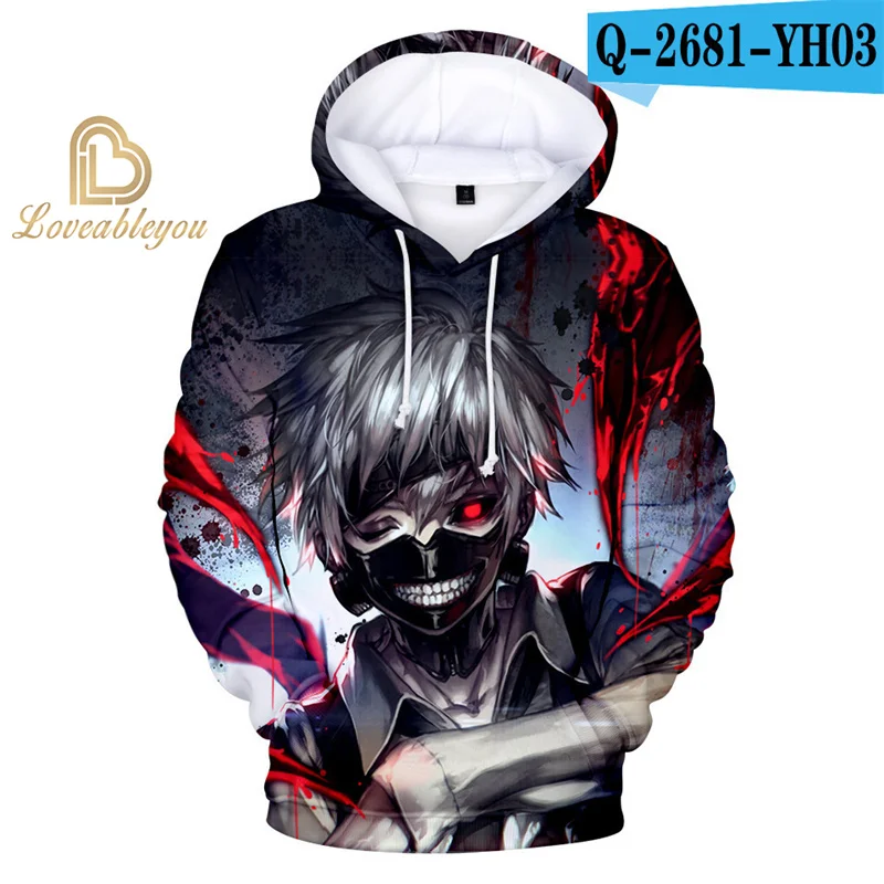 Tokyo Ghoul Hooded Hoodies Sweatshirt Kaneki Ken Cosplay Men/Women Long Sleeve 3D Print Hoodies Kids Sweatshirt Pullover