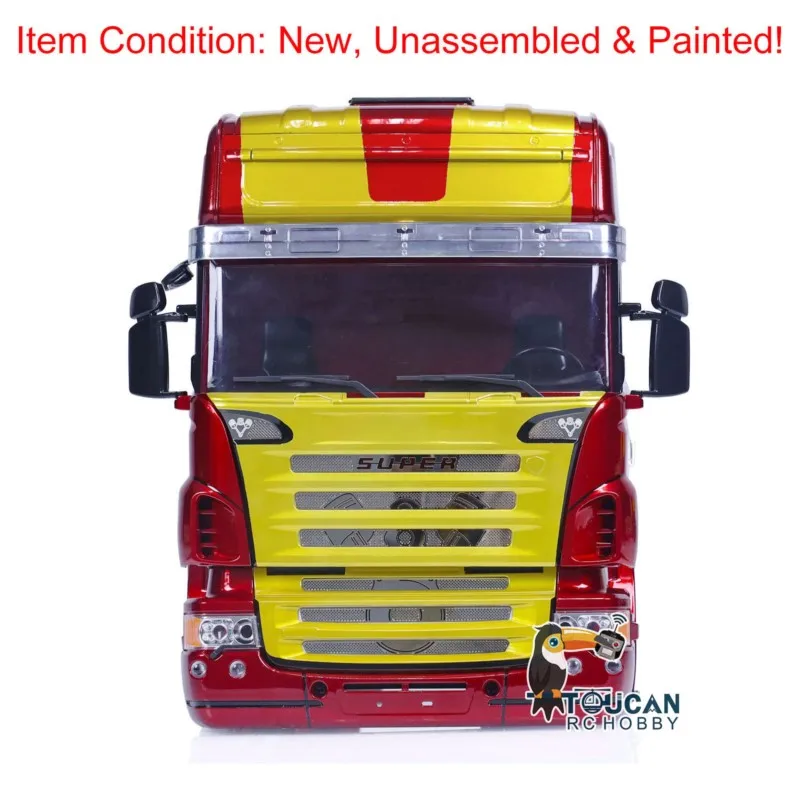 อะไหล่รถของเล่น TOUCAN ชุดตัวถังรถพลาสติก RC แบบหลังคาสูง สำหรับของเล่น 6x6 6x4 1/14 รถบรรทุกแทรคเตอร์บังคับวิทยุ ชุดประกอบเอง