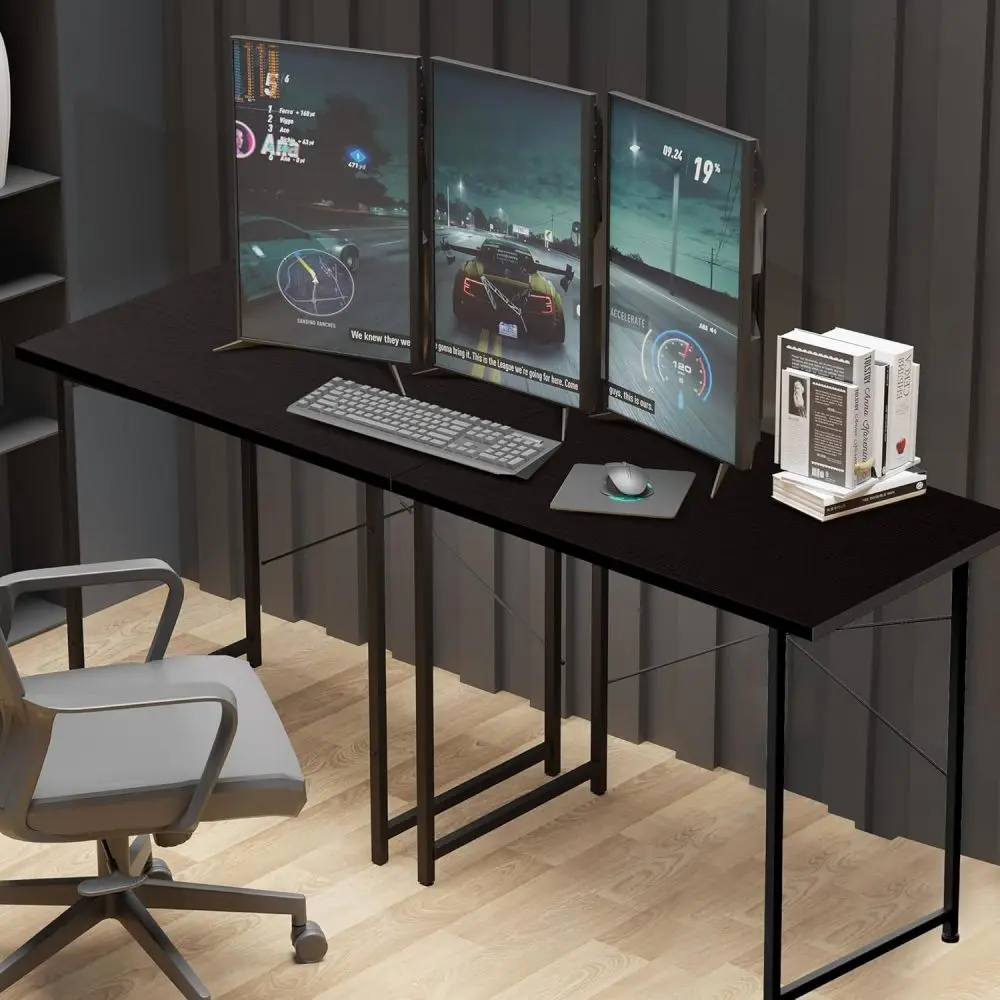 Small Space Writing Desk with Headphone Hooks Modern Simple Design, Suitable for Study, Home Office and Children's Room