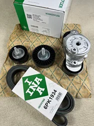 Drive Belt Kit (Belt, Tensioner, Idler) AJ200 2.0 Diesel XF/Aurora LR114017 LR186378 LR073726 LR138946