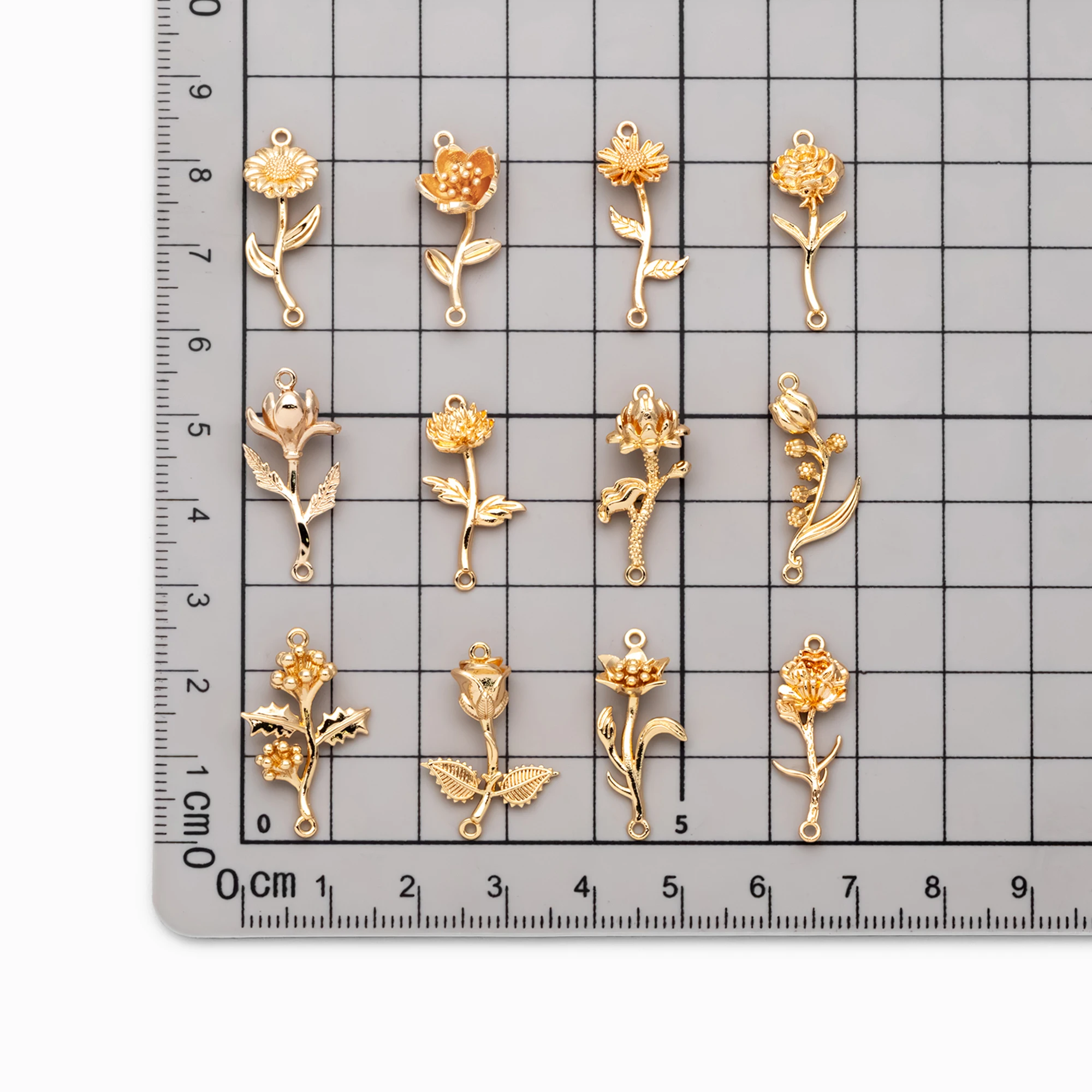 4 pieces- Gold 12 Month Birth  - Birth Flower Necklace 评论和价格