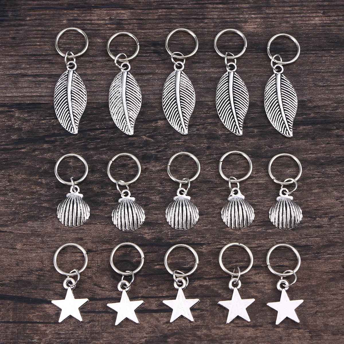 

35pcs Metal Round Buckle Hair Accessories Braids Pendants Rings Cuffs Jewelry Set for Girls Hair Braid Anti Rust Festival